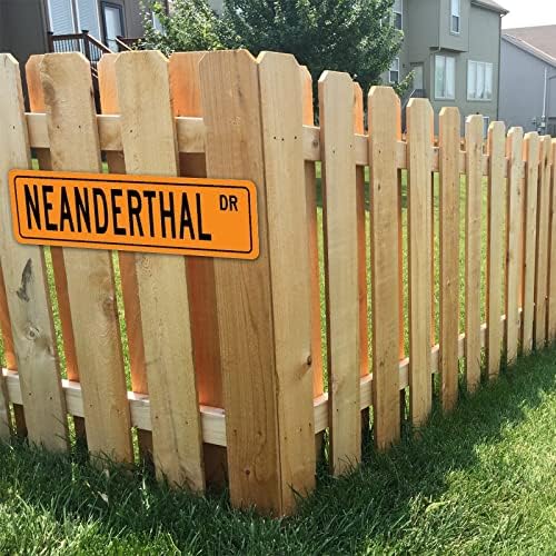 Neanderthal Dr Animal Street Sign Personalizat Textul tău Rustic Shabby Metal Semne Neanderthal Lover Sign for Farmhouse Porch