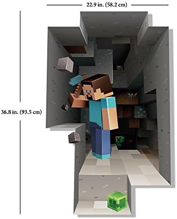 Jinx Minecraft săpând perete detașat de perete autocolant de decalare pentru copii camera pentru copii