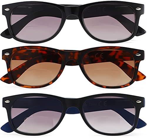MMOWW ochelari de soare bifocale pentru femei cititor ochelari de primăvară cu balamale 3 pereche