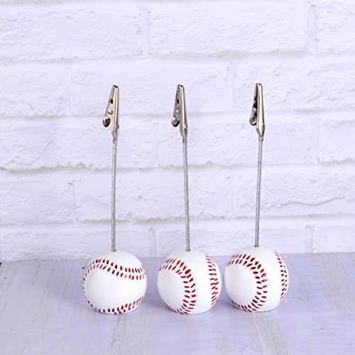 Gadpiparty Holder Clip 5pcs Număr de tabel Depanderi în formă de baseball în formă de bază suport pentru fotografii Standuri