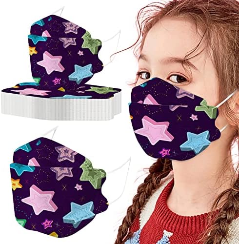 Mască de față de unică folosință JMETRIE 50PC pentru copii, protecție în aer liber mască de imprimare cu desene animate husă