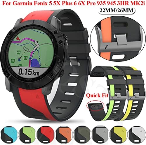 Nunomo 22 26mm Quickfit Watchband curea pentru Garmin Fenix ​​6 6x Pro 5x 5 Plus 3HR 935 945 S60 Smartwatch Band Brățară din