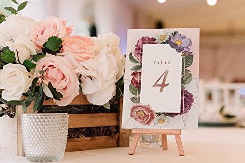 Carduri de masă SLS Vision pentru nuntă sau alte evenimente. 4x6 inci, cu două fețe, numere 1-25 plus cardul de tabel de cap,