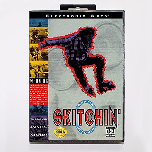 Cartuș de joc Samrad Skitchin Card de joc de 16 biți MD cu cutie de vânzare cu amănuntul pentru Mega Sega Drive pentru Genesis