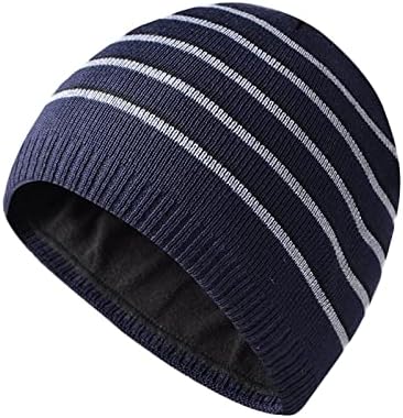 Femei pălărie tricotate Stripe Fire Hat Hat pulover bărbați rece și solide Fire cald Slouchy Beanie_s pentru femei Pom