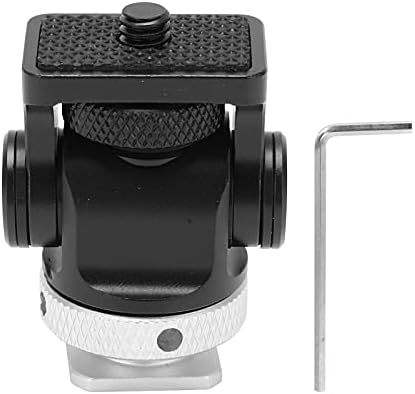 Adaptor de trepied cu cap mini cu bilă de 1/4 inch cu garnitură de garnitură antislip se poate roti aliaj lateral de 360 ​​° din aluminiu pentru camera SLR