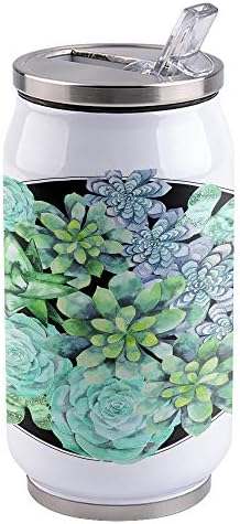 Sticlă de apă | Sticlă de apă din oțel inoxidabil izolată în vid 15oz | Floare de fundal alb | Sticle de apă dublu cu pereți