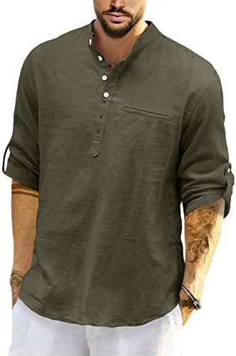 Tricou de bumbac pentru bărbați jmierr tricou hip hippie cu mânecă lungă hippie tricouri cu buzunar
