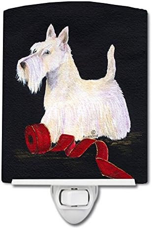 Caroline ' s Treasures SS8553CNL Scottish Terrier Ceramic Night Light, Compact, certificat UL, Ideal pentru dormitor, baie,