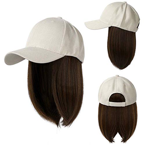 Yekeyi Baseball Cap peruca cu extensii de par sintetice peruca pălărie pentru femei reglabil Baseball Hat