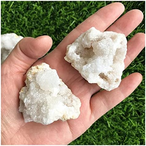 Laaalid xn216 1pc natura natural agate geode slice drusy druse cluster alb cristal puncte minerale exemplare de petrecere decorare