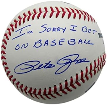 Pete Rose Autografat/Inscris OML Baseball Cincinnati Reds PSA/ADN 177779 - Baseballs autografate