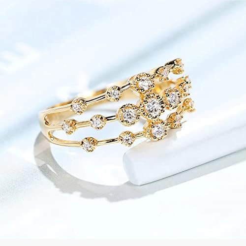 VEFSU moda femei Diamant ajurata inel Zircon logodna inel deget de la picior inel Set
