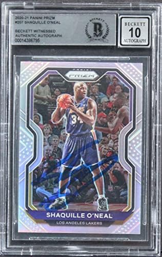 Shaquille O'Neal a semnat 2020 Panini Prizm Silver 207 Card Auto 10! Bas Slabbed - Basketball Slabbed Rookie Cards