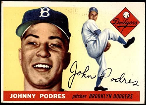 1955 Topps 25 Johnny Podres Brooklyn Dodgers VG/Ex Dodgers