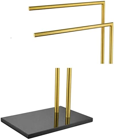 GENIGW 90cm Hanging Prosop Bar Suport de marmură Basă fără perforare / baie de etaj liber / baie de baie șină în aur