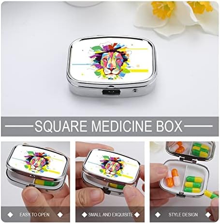 Pilule metalice Color Color Lion Pilulele de depozitare Case de depozitare Vitamina Pilulari mici pentru călătorii de buzunar