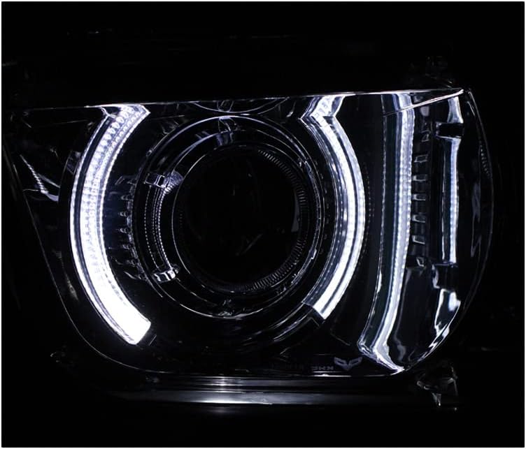 ZMAUTOPARTS pentru 2010-2013 Chevy Camaro CCFL Halo crom proiector faruri faruri cu 6 albastru LED DRL lumini