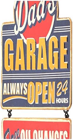 Mărci de drumuri deschise garajul tatălui semn metalic legat și în relief - semn de garaj Vintage pentru tată-idee grozavă