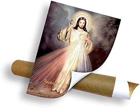 Mercy Divine Iisus Hristos Folie de aur - Artă religioasă de perete laminat tipărit poster neframed pentru casă decorare arte