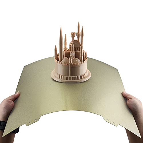 Placă de oțel PEI pentru Ender-5 Plus, accesorii pentru imprimantă 3D, 377x370mm placă de oțel PEI de aur, placă de oțel cu