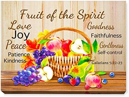 Iiongde Galateni 5: 22-23 Verset biblic Canvas Artă de perete, Fruit of the Spirit Christian Canvas opere de artă poster Decor