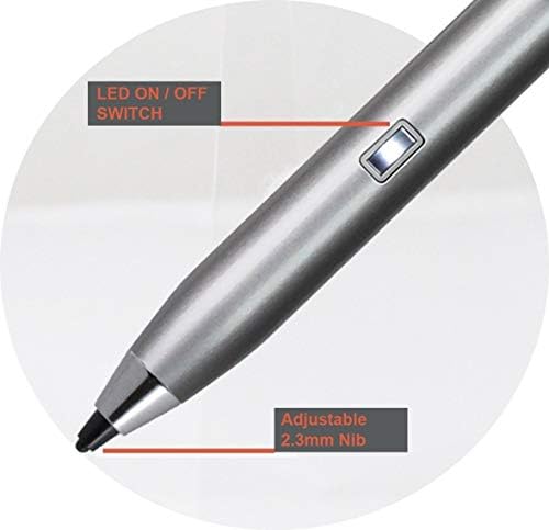 BROONEL Silver Fine Point Digital Stylus Stylus Pen compatibil cu Acer Chromebook R13 CB5-312T