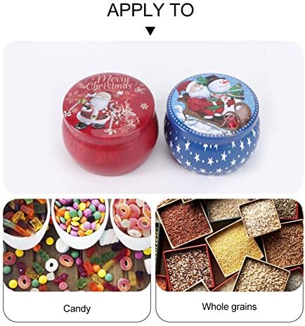 Cutie cadou bomboane BESTOYARD 2 buc borcane de bomboane de Crăciun Metal Candy Tin Santa Tinplate Candy Box pentru Xmas Holidy