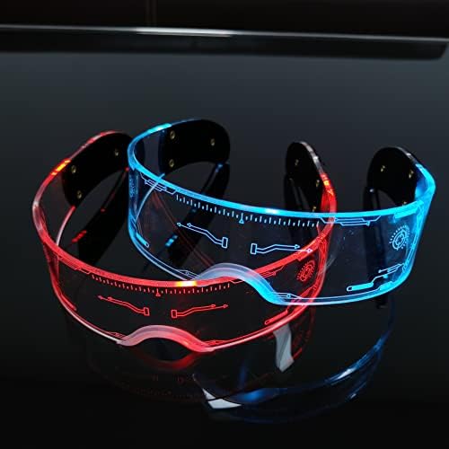 Ochelari luminoși cu LED | Ochelarii cu LED -uri integrate de transformare colorată | Ochelarii de petrecere a festivalului