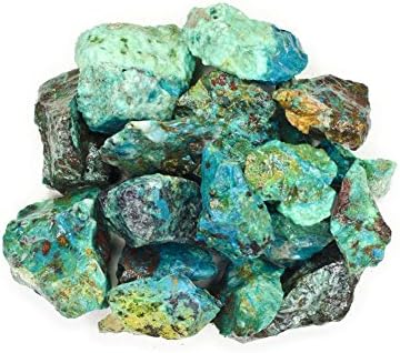 Pietre prețioase hipnotice Materiale: pietre Chrysocolla Premium de 2 lbs din Peru-cristale naturale brute brute în vrac pentru