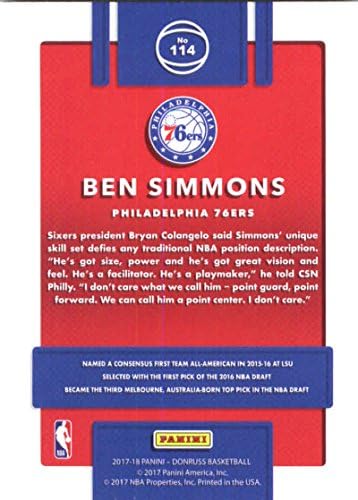 2017-18 Donruss 114 Ben Simmons 76ers