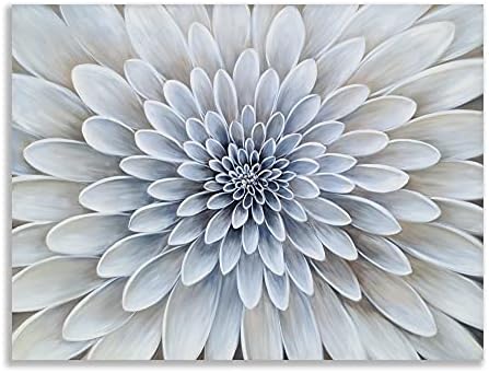 Sygallerier Floral Canvas Artă de perete cu texturate moderne tablouri de flori abstracte alb imagini estetice opere de artă