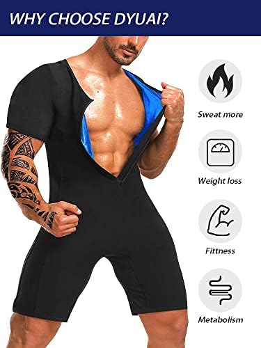 Costume de saună DYUAI pentru bărbați saună sudoare cămașă de căldură capcană vestă completă saună pantaloni scurți antrenament