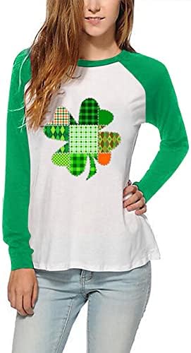 Femeie Tricou Turtleneck Cămașă de modă pentru femei Casual casual Sf. Patrick's Day Tricou tipărit pentru femei lungi pentru
