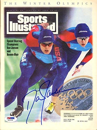 Dan Jansen a semnat revista Sports Illustrated Olympic Gold PSA / DNA autografat-reviste Olimpice autografate