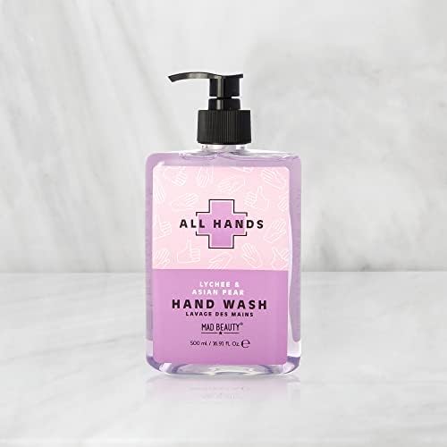 Mad Beauty toate mâinile săpun lichid spălare de mână / Lychee & amp; Asian Pear Exotic Scent 16.9 oz / Hygience Antibacterian