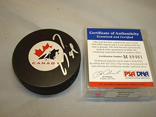 Corey Perry a semnat Echipa Canada Hockey Puck autograf PSA / DNA COA 1B-autograf NHL Pucks