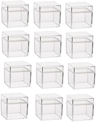 Tofficu Containere de depozitare din Plastic containere mici cu capace 36buc Cutii de bomboane pătrate Cutii de depozitare