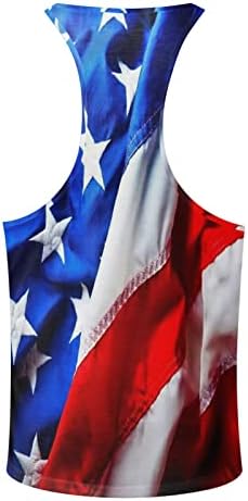 XXBR Ziua Independenței Antrenament pentru bărbați Antrenament Patriotic Tops American Flag Print Stringer Summer Summer Atletic