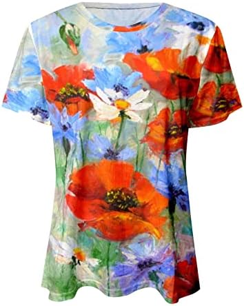 Femei Vara Topuri Van Gogh pictura imprimate T-Shirt Floral pictura Grafic Tee impresionist ulei pictura Tricouri
