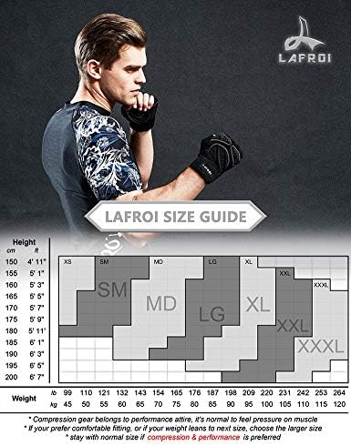 LAFROI Men ' s Maneca lunga UPF 50 + Baselayer Skins performanță Fit compresie Rash Guard-CLY02D