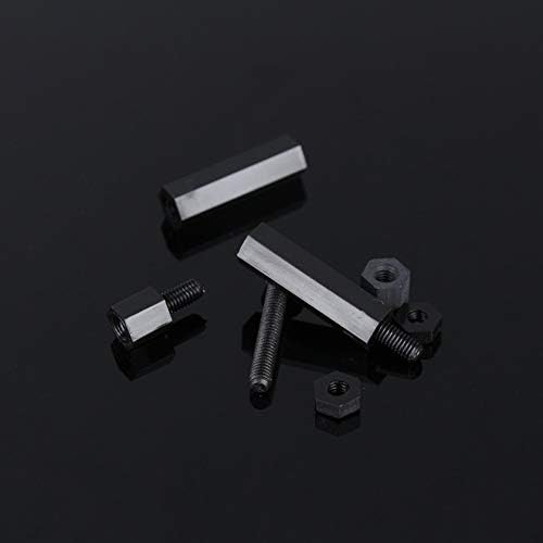 Șurub 88pcs plastic m3 nylon hex șurub piuliță standoff distanță șuruburi de coloană kit negru pentru placă de bază PCB tornillos