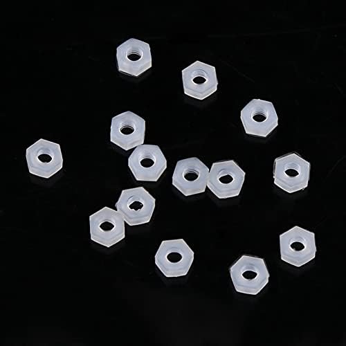 200pcs/set m2.5 nylon masculin feminin hex hex bontsols șuruburi de piulițe set de sortiment cu cutie de plastic culoare alb