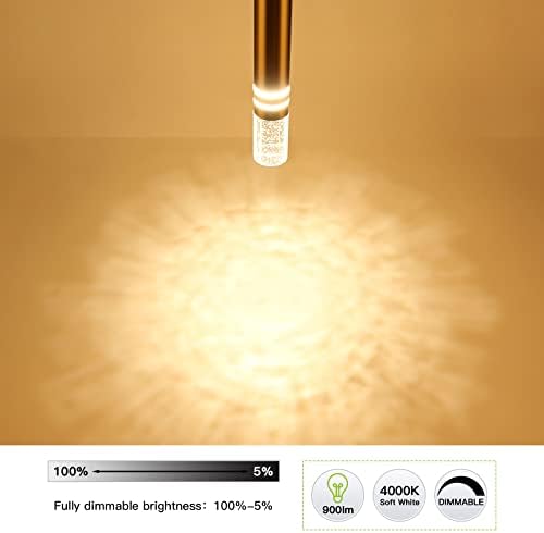 AGEJYYY pandantiv Lumini bucatarie Insula Dimmable LED aur moderne agățat Mini cristal pandantiv lumina pentru bucatarie Insula