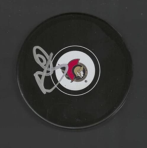 D. J. Smith a semnat pucul Ottawa Senators DJ Denis-pucuri NHL autografate