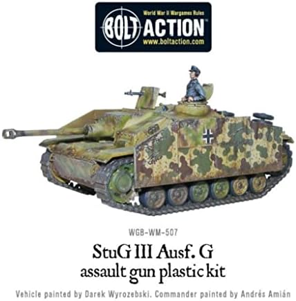 Bolt Action Stug III AUSF G Tank Gun German Aurt Gun 1:56 WWII Militară Wargaming Plastic Model Model