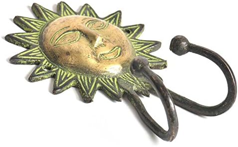 Indianshelf 2 Pack Pack Cârlig | Cârlige de prosop montat pe perete | Cârlig de pălărie cu haina multicolor | Cârlige declinică din aramă | Cârlițe de cheie montată pe perete la soare [14,23 cm]