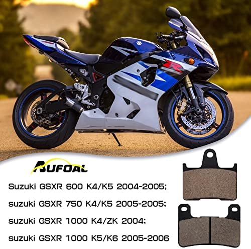 Plăci de frână din fibră de carbon Aufoal, compatibile față și spate compatibile cu Suzuki GSXR 1000 2004-2006, GSXR 600 2004-2005,