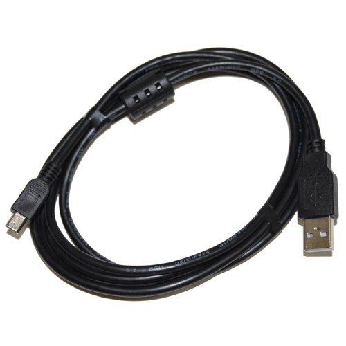 HQRP Long 6ft USB până la mini cablu USB compatibil cu Sony Handycam DCR-SR42 DCR-SR42A DCR-SR45 DCR-SR46 Cameră video