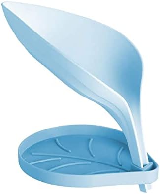 Xjjzs auto -scurgere suport de săpun de formă de frunze farfurie săpun vas de plastic săpun de scurgere suport pentru săpun